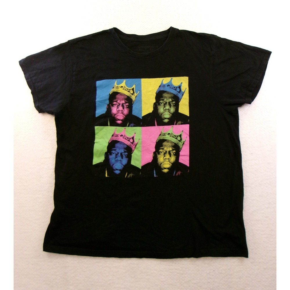 The Notorious B.I.G. Graphic T-Shirt Mens‎ XL Black Pop Art Biggie Smalls